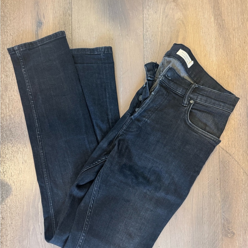 Men’s All Saints Cigarette Black Denim Jeans